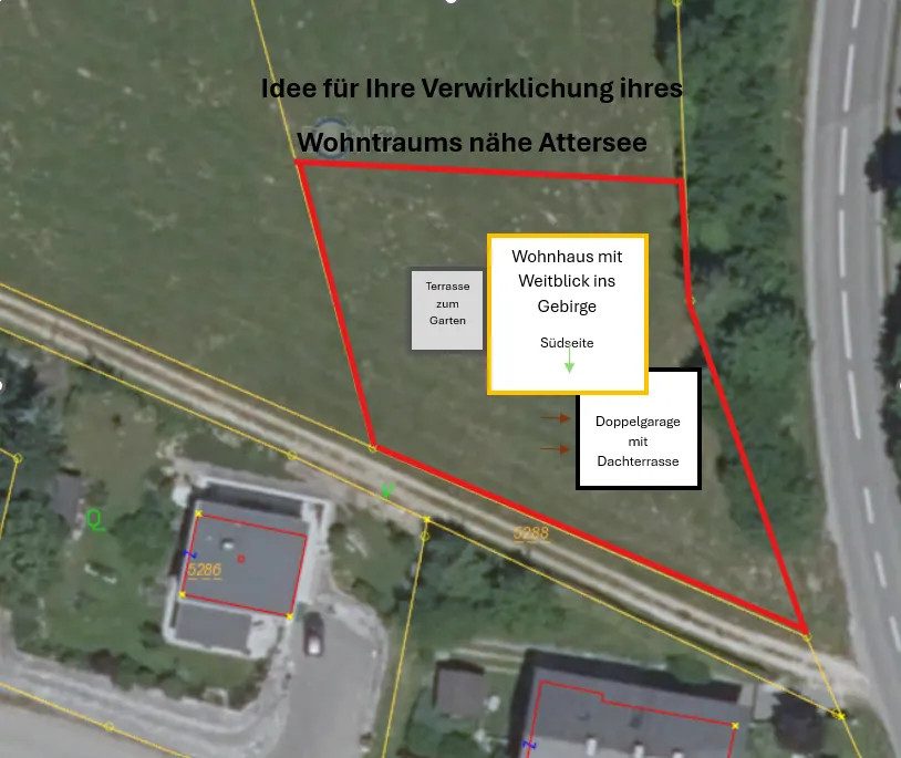 Baugrund ohne Bauzwang, frei wählbare Größe – Gebirgsblick & Atterseenähe, Bild 3 von 9