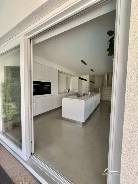 Blick von der Terrasse in die Küche, Einfamilienhaus in Plesching